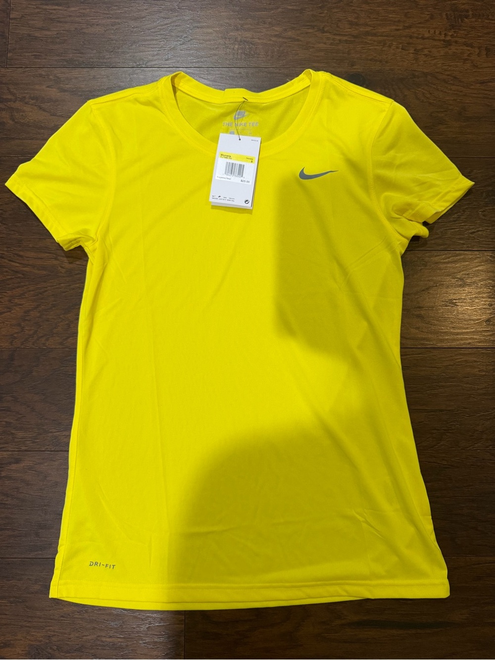 Nike Dri-FIT Women's Yellow Short-Sleeve Training Tee Small NWT